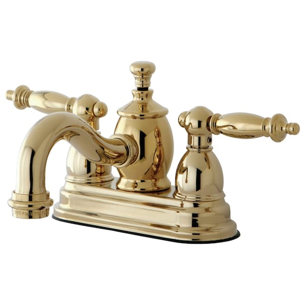 KS7102TL 4" Centerset Bathroom Faucet, Polished Brass